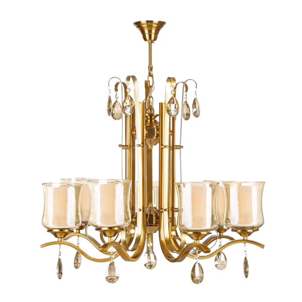 لوستر چشمه نور 7 شعله مدل H2608/7 آنتیک