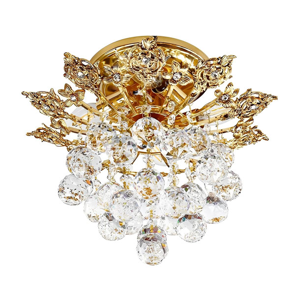 لوستر سقفی چشمه نور 4 شعله مدل 2631/30 طلایی