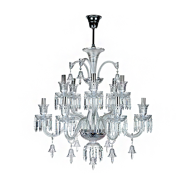 لوستر کریستالی چشمه نور12 شعله مدل HA3110/12CR تمام کریستال