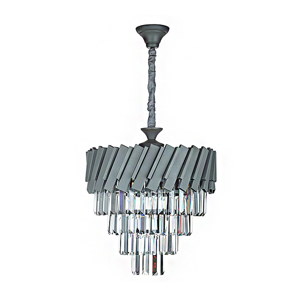 لوستر 8 شعله چشمه نور مدل MO4408/40 رنگ طوسی سایز 40