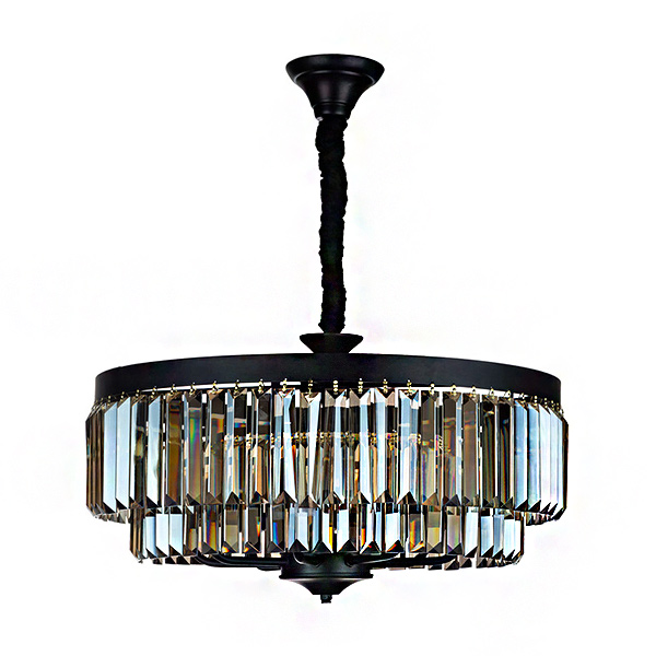 لوستر 8 شعله چشمه نور مدل MO4412/50 رنگ مشکی با سایز 50