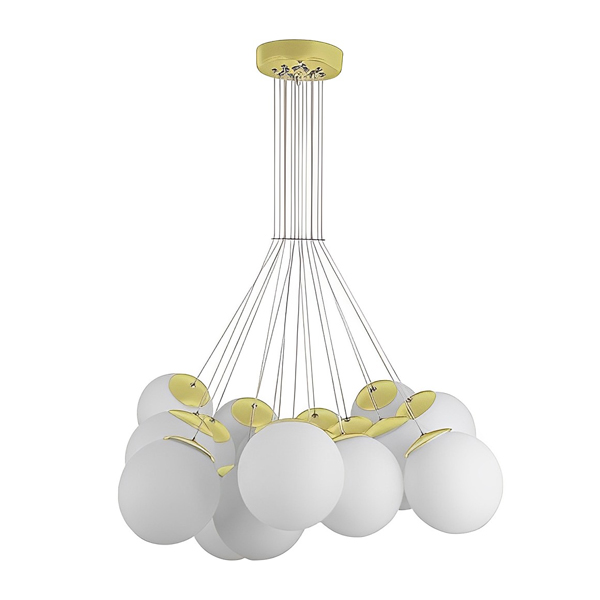 لوستر آویز هفده شعله چشمه نور مدل A1224/17 طلایی