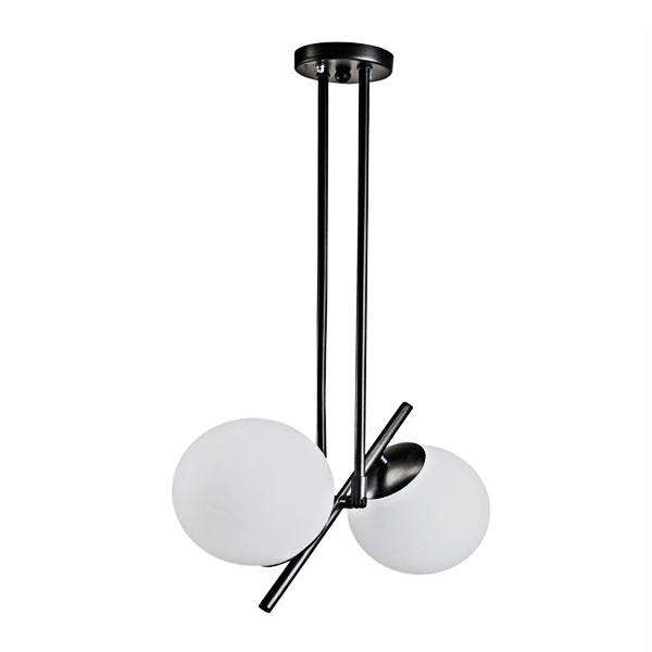 لوستر دو شعله چشمه نور مدل A1234/2 مشکی