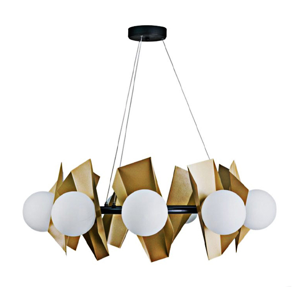 چراغ آویز نه شعله چشمه نور مدل A1241/9-WT