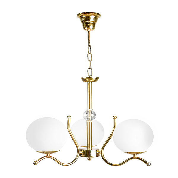 لوستر سه شعله چشمه نور مدل A1242/3 رنگ طلایی