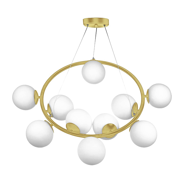 لوستر ده شعله چشمه نور مدل A1249/10 طلایی