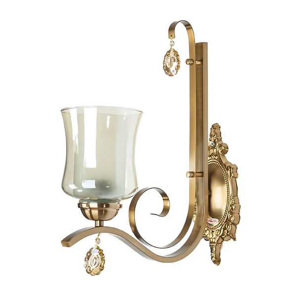 چراغ دیواری لهستانی چشمه نور مدل H2608/1W-A آنتیک