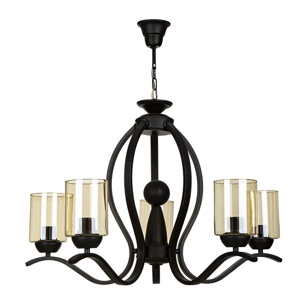 لوستر مدرن پنج شعله چشمه نور مدل H2610/5BK