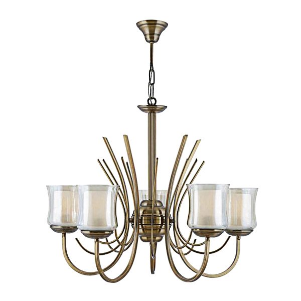 لوستر 5 شعله چشمه نور مدل H2617/5 آنتیک