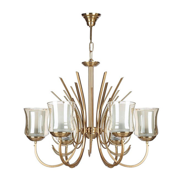 لوستر 6 شعله چشمه نور مدل H2617/6A آنتیک