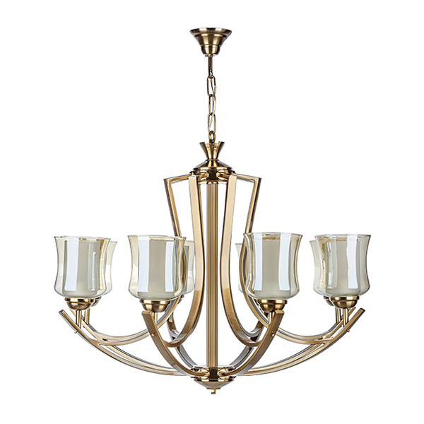 لوستر 8 شعله چشمه نور مدل H2618 رنگ آنتیک