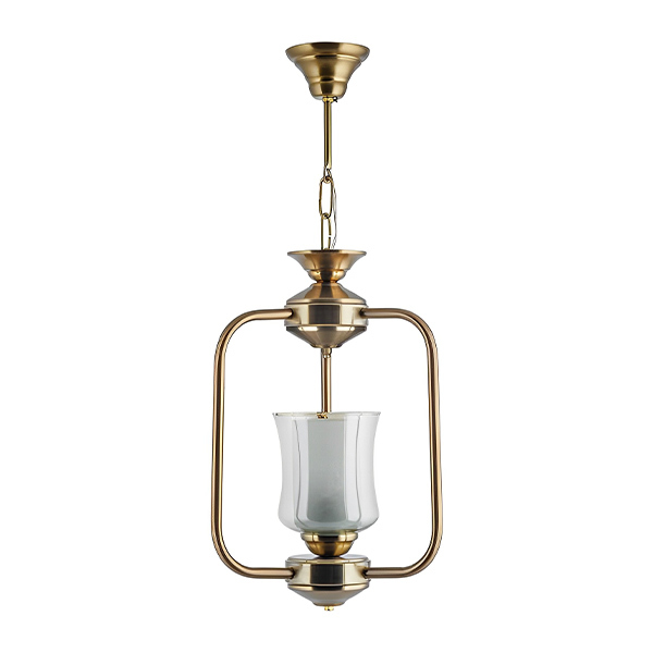 لوستر 1 شعله چشمه نور مدل H2620/1H رنگ آنتیک