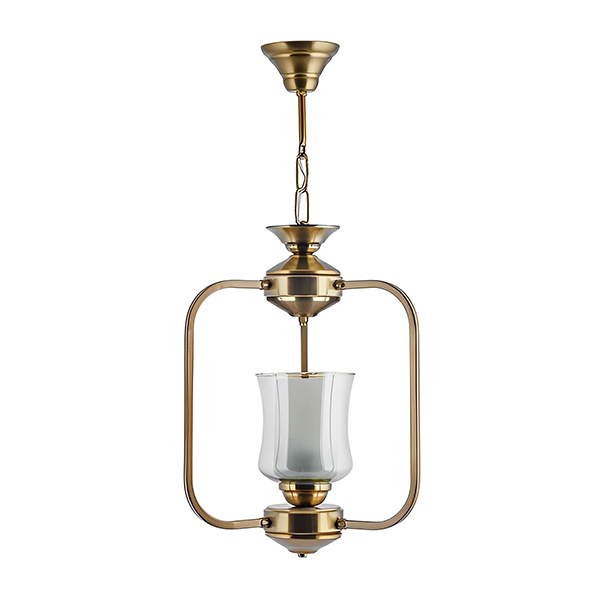 لوستر 1 شعله چشمه نور مدل H2621-1H رنگ آنتیک