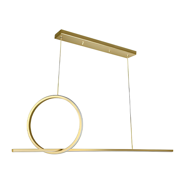 لوستر آویزی چشمه نور مدل L6358 رنگ طلایی