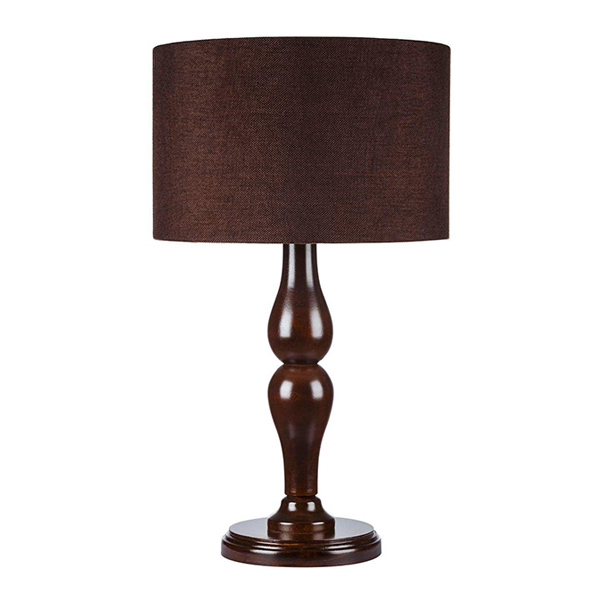 آباژور رومیزی چوبی چشمه نور مدل MT7071 قهوه ای