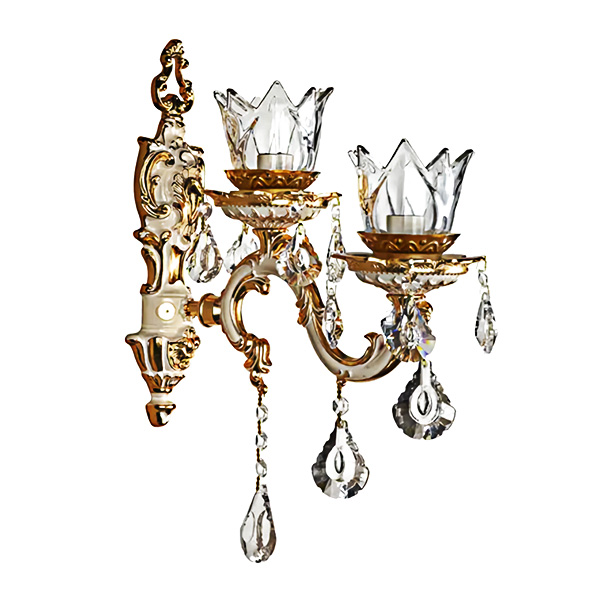 چراغ دیواری دو شعله چشمه نور مدل S3559/1+1