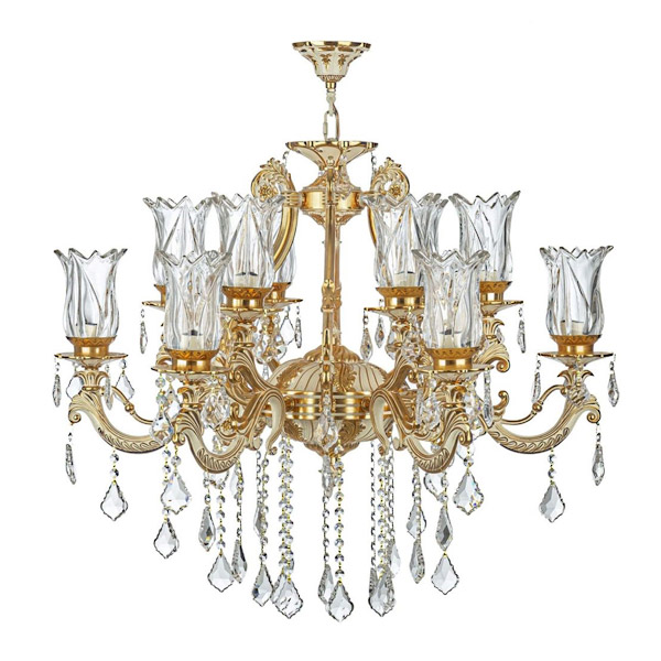 لوستر 12 شعله چشمه نور مدل S3633/6-GWT