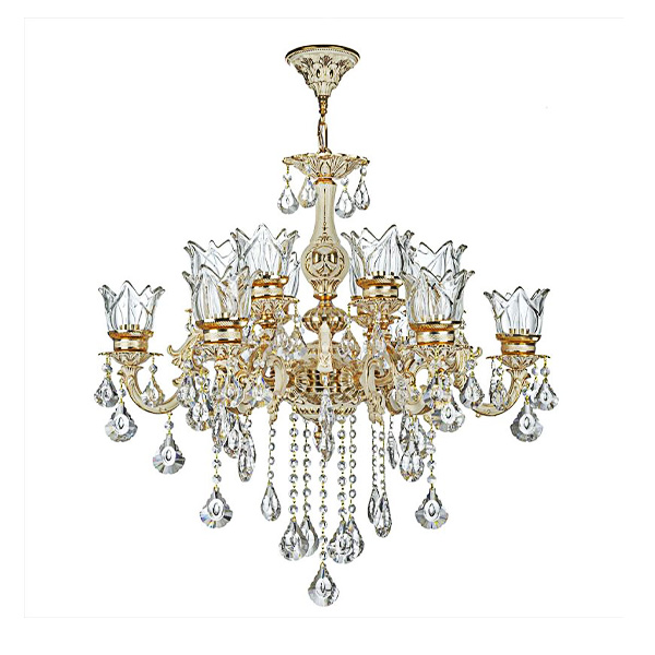 لوستر چشمه نور مدل S3700/6+6 رنگ طلایی