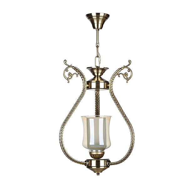 لوستر چشمه نور یک شعله مدل h2616/1H-B برنز