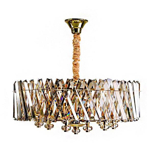 لوستر 12 شعله چشمه نور مدل N2672/60 رنگ آنتیک سایز 60