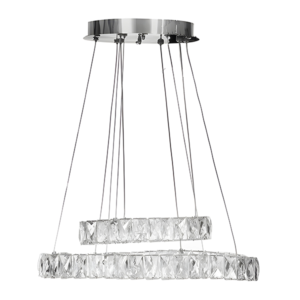 لوستر ریموت دار مدل A6553/2H-WT نقره ای