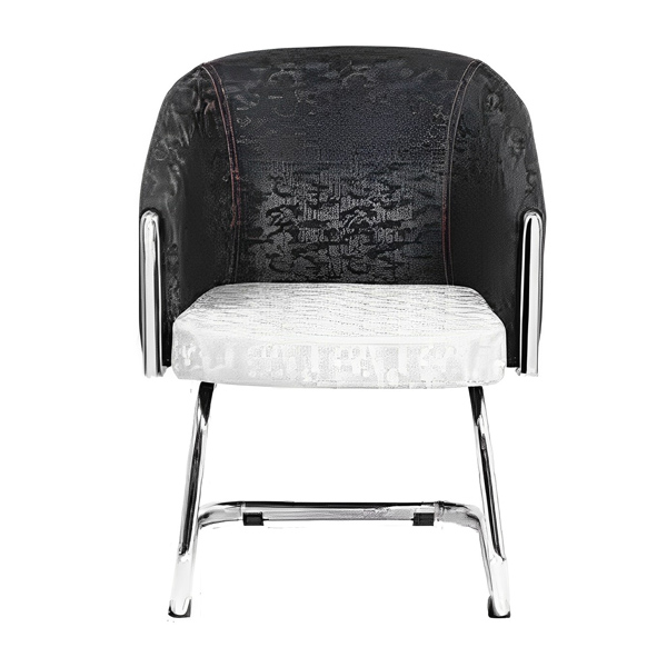 صندلی کنفرانس راحتیران مدل CV200K با روکش مشکی و سفید