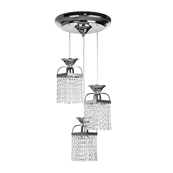 لوستر 3 شعله چشمه نور مدل 703/3H رنگ کروم