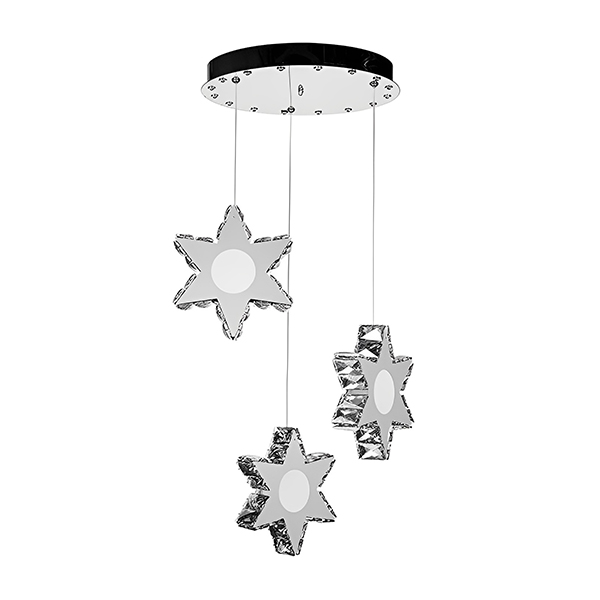 لوستر چشمه نور مدل A6539/3 رنگ کروم