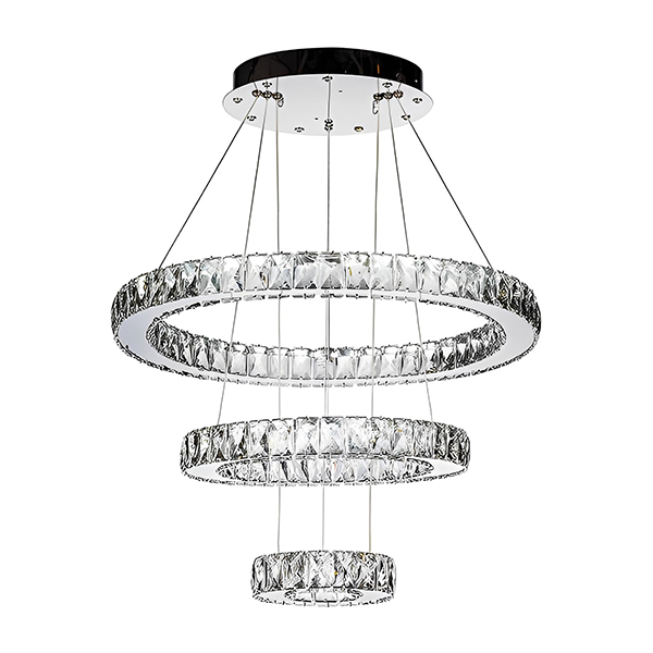 لوستر ریموت دار چشمه نور مدل A6541/3 رنگ کروم