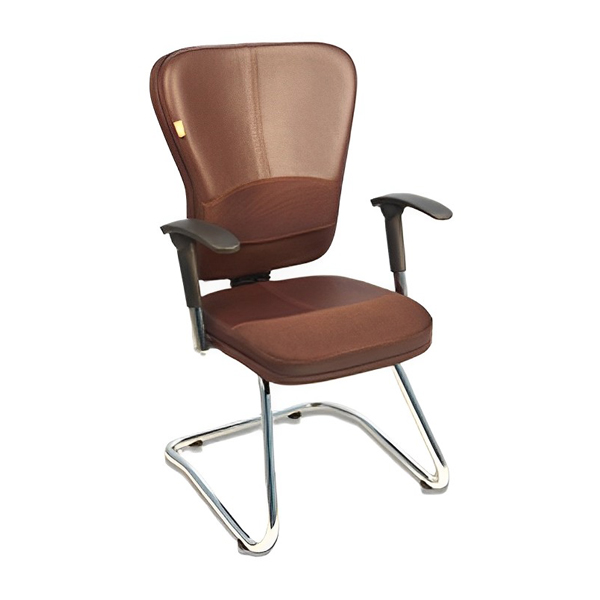 صندلی کنفرانسی تراست مدل LATON C با روکش قهوه ای