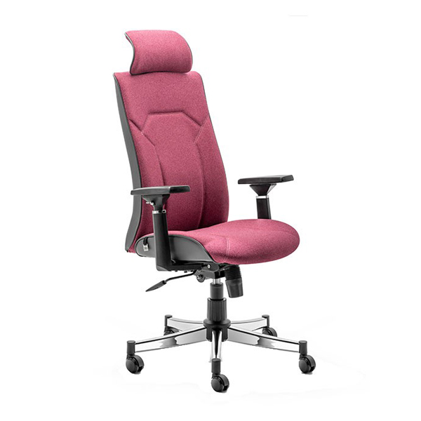 صندلی مدیریتی سیلا مدل M33de با روکش زرشکی و به همراه هدرست