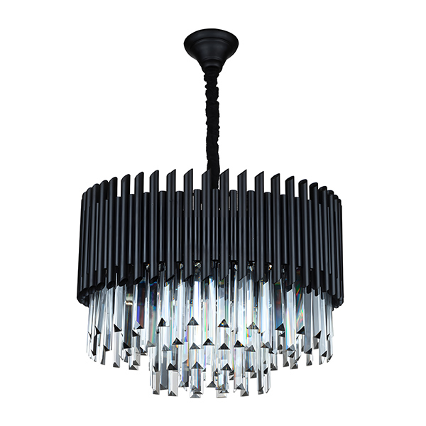 لوستر 12 شعله چشمه نور مدل MO4424/50 رنگ مشکی