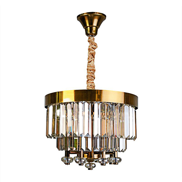 لوستر 8 شعله چشمه نور مدل N2674/35 رنگ آنتیک زیتونی