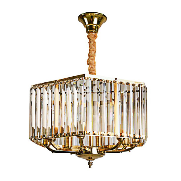 لوستر 8 شعله چشمه نور مدل N2675/40 رنگ آنتیک زیتونی