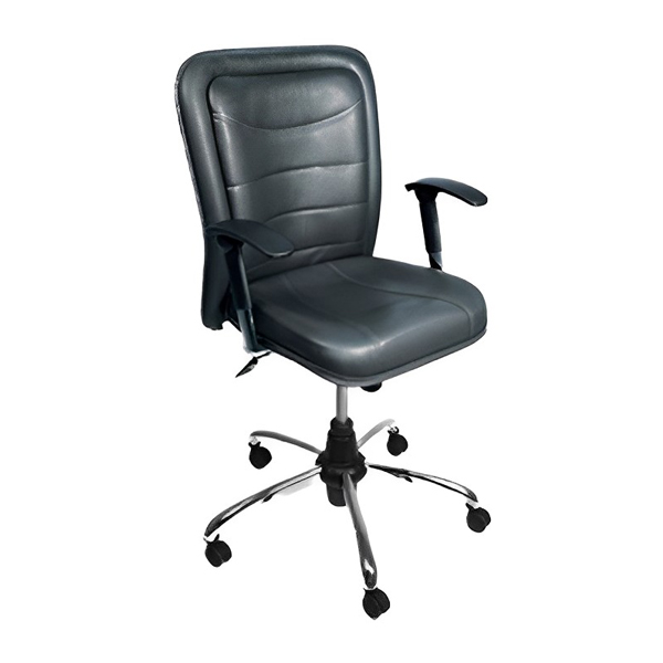 صندلی کارشناسی تراست مدل NAVEH E دارای پایه پنج پر بیضی کروم