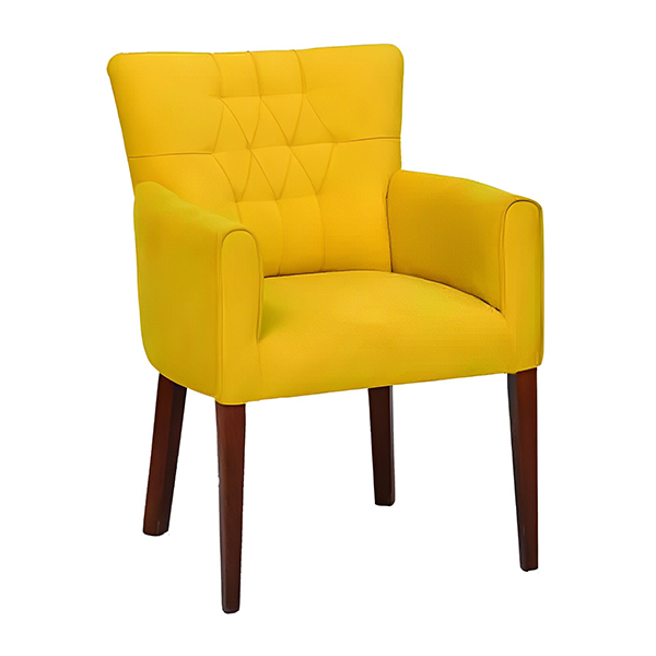 مبل دسته‌دار لمسه نظری مدل P800 رنگ زرد