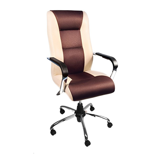 صندلی مدیریتی تراست مدل PASAND M با روکش قهوه ای - کرم