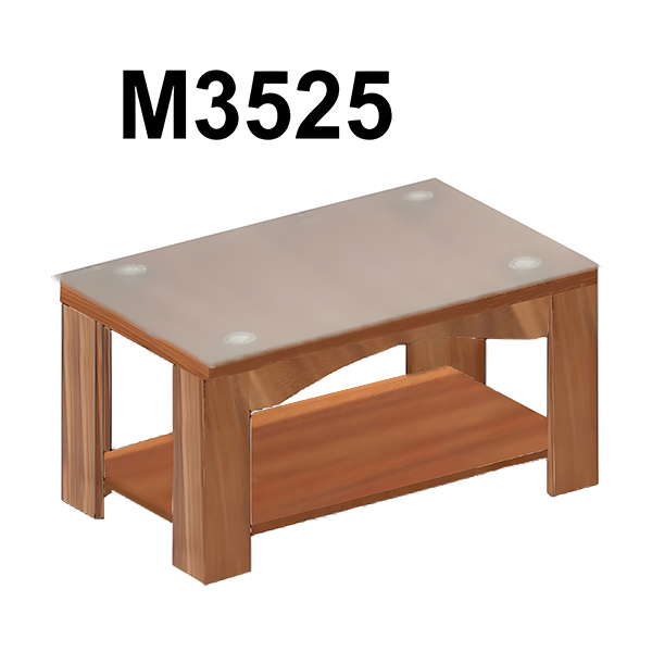 میز جلو مبلی برند نوژن مدل رادو M3525 با صفحه شیشه سکوریت