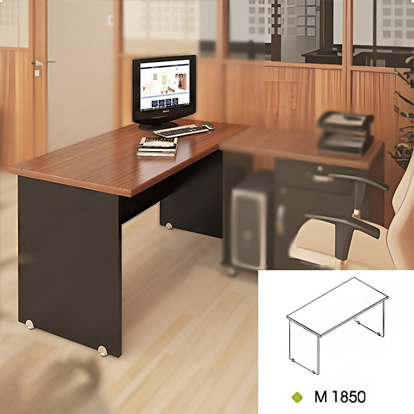 میز کارمندی مدل M1850 از مجموعه میز اداری سراوان در محل از زاویه کناری