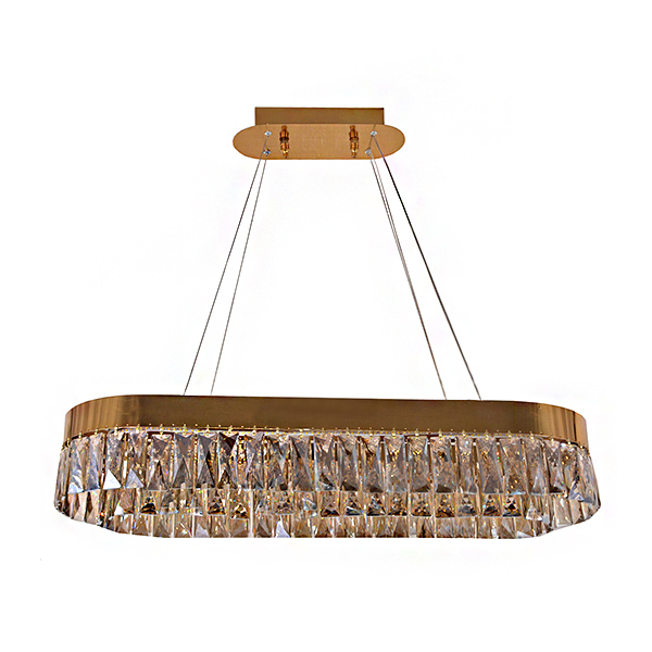 لوستر چشمه نور مدل 2697/70 فلزی با آبکاری طلا لاینر