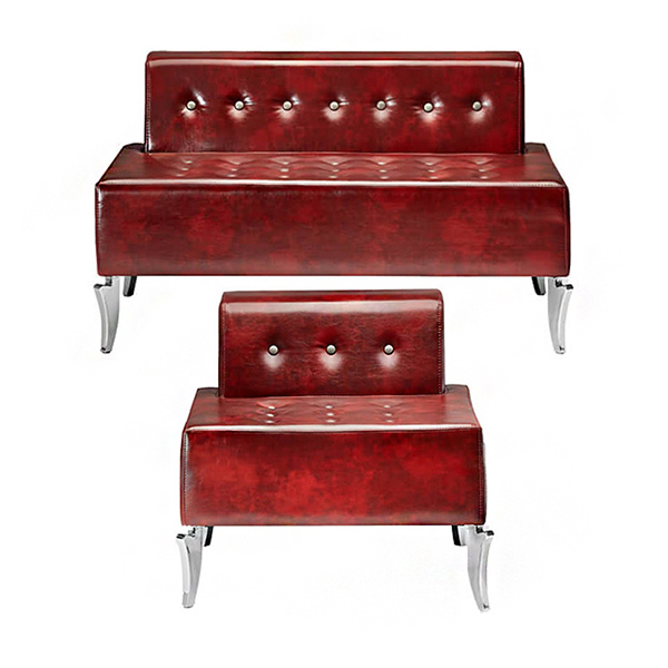 نیم ست مبل اداری سیلا مدل F76-X با روکش چرم قرمز