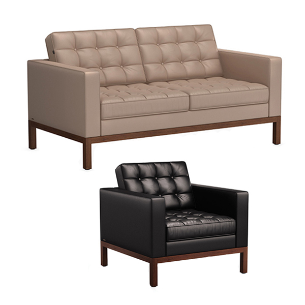 نیم ست مبل اداری اروند مدل 4030W- 4032W با پایه های چوبی