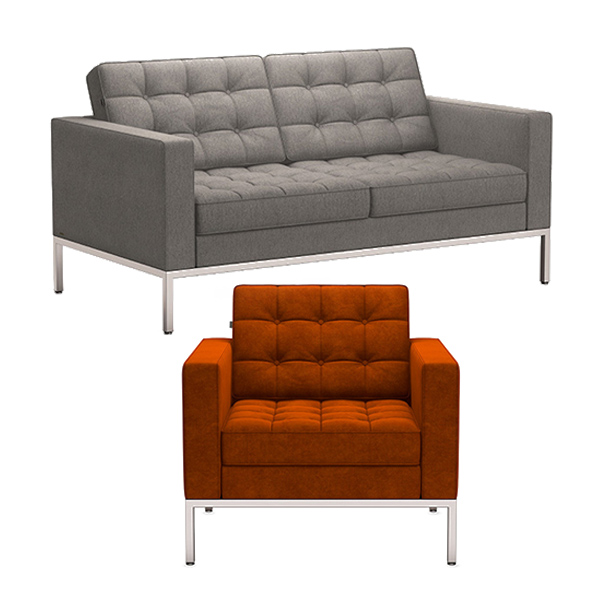 نیم ست مبل اداری اروند مدل 4030M-4032M با پایه های از جنس فلز