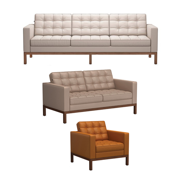 ست مبل اداری اروند مدل فلورنس دارای پایه چوبی