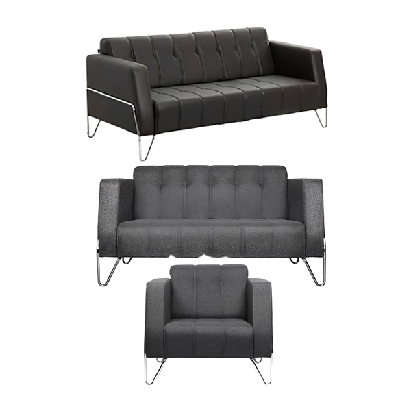 ست مبل اداری لیو مدلN63 -N68- N68h با روکش های مشکی