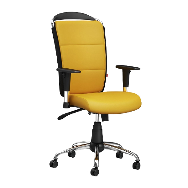 صندلی کارمندی شیزن مدل 722CN با روکش زرد