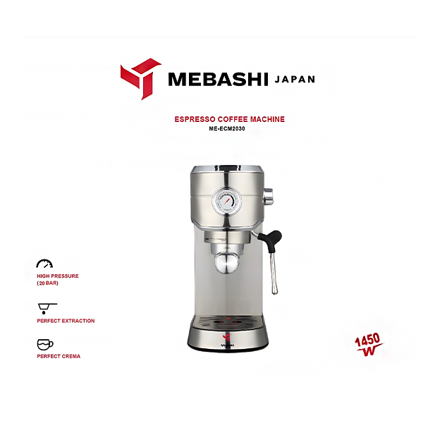 عکس روی جعبه اسپرسو ساز مباشی مدل ME-ECM 2030 با رنگ استیل