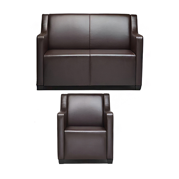 نیم ست مبل اداری رایانه صنعت مدل میلان F926 با روکش چرم