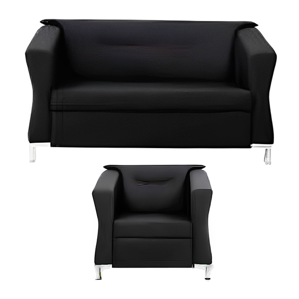 نیم ست مبل اداری راحتیران مدل صدف رنگ مشکی