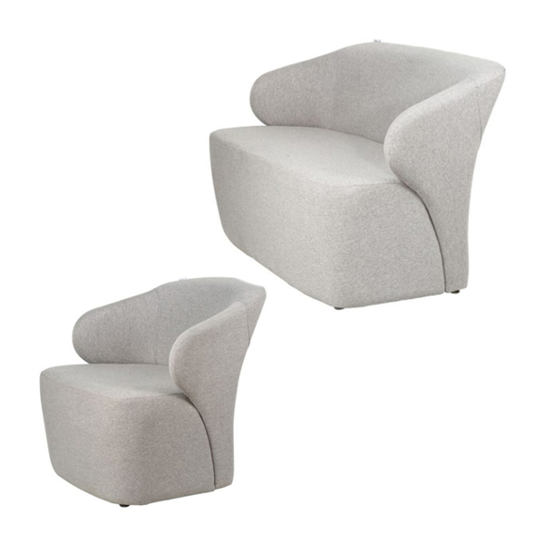 نیم ست مبل اداری آرتمن مدل ZAF با روکش طوسی